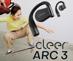 A Cleer Audio apresenta o ARC 3, fone de ouvido aberto e sem fio com controle de inclinação da cabeça sem toque, design de clipe de ouvido à prova d'água, áudio de alta resolução, Dolby Atmos e AI ANC. (Fonte da imagem: Cleer)