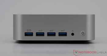 Geekom A7 Max - Conexões no painel frontal