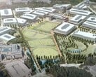 O novo design da sede tecnológica da Microsoft em Redmond.