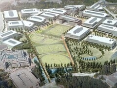 O novo design da sede tecnológica da Microsoft em Redmond.