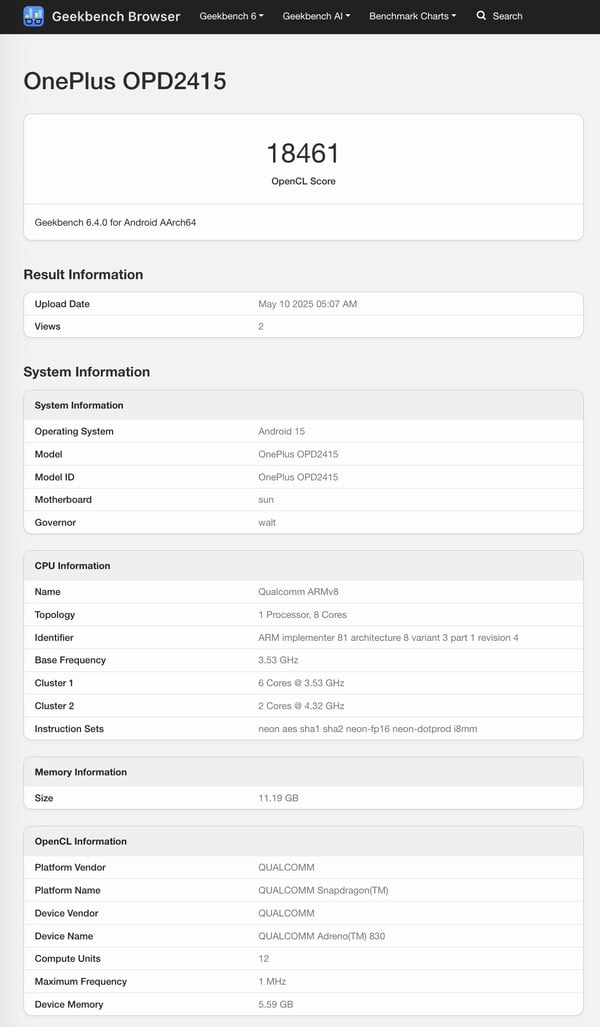 (Fonte da imagem: Geekbench)