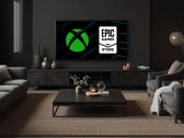 Xbox e Epic Games Store vistos na sala de estar
