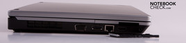 Left: VGA, USB/eSATA, HDMI, ExpressCard, audio