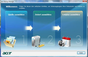 e finalmente para o Acer Backup Manager, que torna possivel e confortavel o processo de fazer copias de restauro de sistema.