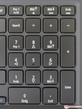 O teclado numérico com teclas de tamanho padrão