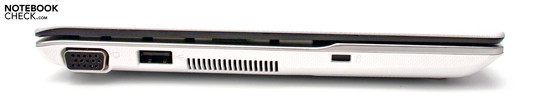 Lado Esquerdo: VGA, USB 2.0, Seguro Kensington