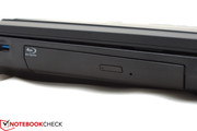O G750JH está equipado com um Blu-ray combo drive em vez de um gravador de DVD.