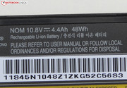 ...e fornece uma capacidade de 48 Wh.