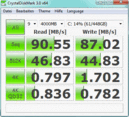 Comp. with HP 4720s CDM 3.0: 90 MB/s Read/Write