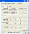CPU-Z-Information of the Acer Extensa 5220