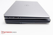 O XPS 13 em cima do Dell Latitude 7240 de 12,5-polegadas.