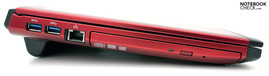 Lado Esquerdo: 2 USB 3.0s, RJ45, DVD drive