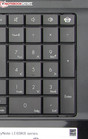 Um teclado numérico está instalado.