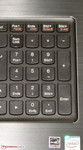 Um teclado numérico está instalado.