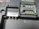 ...os slots micro-SD e SIM.