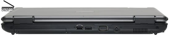 Trás: Gigabit-LAN, 1x USB-2.0, VGA, S-Video-Out, Ventoinha