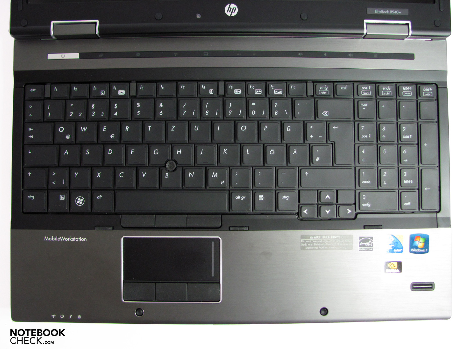 Análise do Portátil HP Elitebook 8540w - Notebookcheck.info