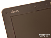 O logo Asus Eee na moldura da tela