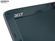 O logotipo Acer pode ser encontrado no topo esquerdo do ecrã.
