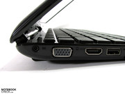 A saída VGA oferece uma boa imagem com 1280x1024, bem como HDMI graças à conectividade digital.