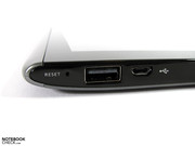 O USB 2.0 e Micro USB estão separados por apenas 3mm.