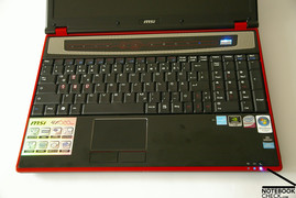 Teclado e touchpad MSI Megabook GX620