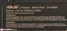 A bateria tem uma capacidade de 59 Wh. N550JV-CN201H GT 750M).