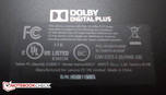 A traseira exibe orgulhosamente "Dolby Digital Plus"