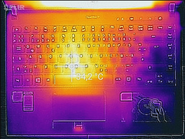 Idle temperature - top side