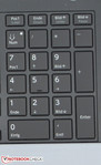 Um teclado numérico está instalado.