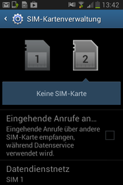 É uma mudança fácil entre os dois cartões SIM sob Android