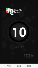 A tela táctil suporta multitouch com até 10 dedos.