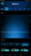 As configurações de áudio podem ser alteradas mediante o aplicativo "Dolby".