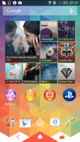 Os "Xperia Themes" permite ajustar os ícones e o fundo.