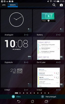 Diversos widgets podem ser colocados na interface do usuário.