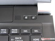 O portátil empresarial possui duas teclas de atalho.