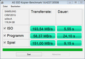 Taxas de cópia AS SSD