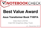 Asus Transformer Book T100TA-C1-GR: Prêmio Best Value em Dezembro 2013