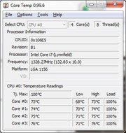 A temperatura aumenta gradativamente nos cores do processador