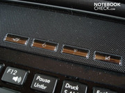 Quatro hotkeys úteis acima o teclado, entre outras para inabilitar o touchpad