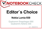 Editor's Choice in August 2014: Nokia Lumia 930