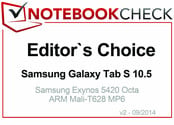 Editor's Choice em setembro 2014: Samsung Galaxy Tab S 10.5
