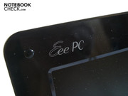 O Eee PC logo na beira da tela