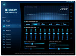 Ajuste do som através do software Dolby