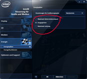 Configurações Intel