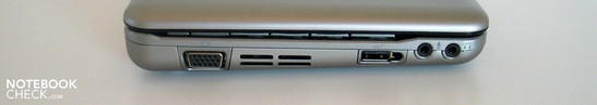 Lado esquerdo: VGA, USB, portas aúdio