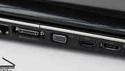 As mais apreciadas são a saída HDMI port, a saída de expansão e uma  eSATA, que permite conectar um disco rígido externo.