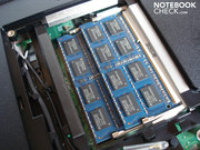 Ambos os compartimentos de RAM já estão equipados com 2x 2046 MByte DDR3 RAM (1333 MHz)