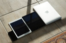 Desde a esquerda: iPhone 5, iPad Air, iPad 3, MacBook Pro 13 (2013).