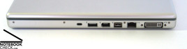 Laqdo Direito: Trava Kensington, USB 2.0, FireWire 400, FireWire 800, Gigabit-Ethernet, DVI (Dual DVI)